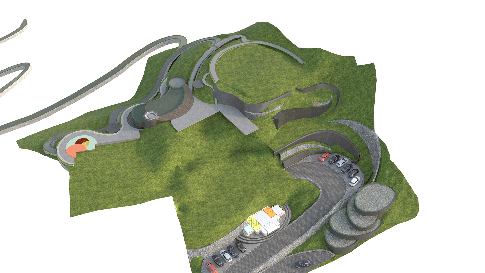 ảnh động cắt qua các tầng của khu resort sinh thái