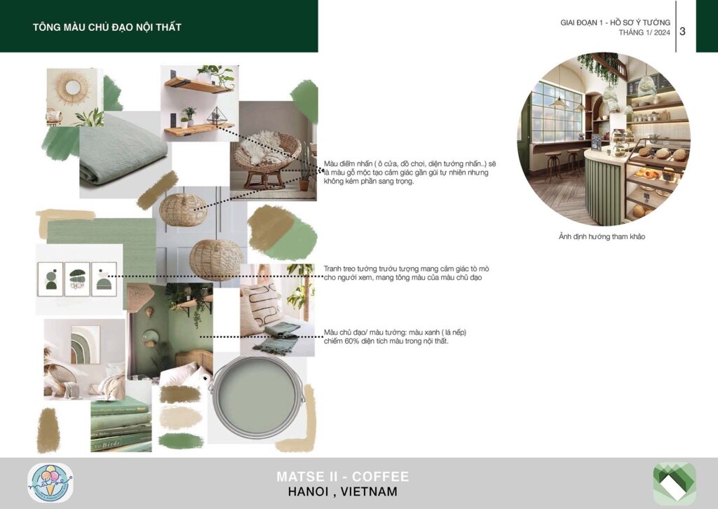 định hướng quán kem nhỏ xinh